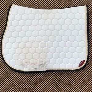 Animo Full Jumper Saddle Pad White Tan Black Rhinestone